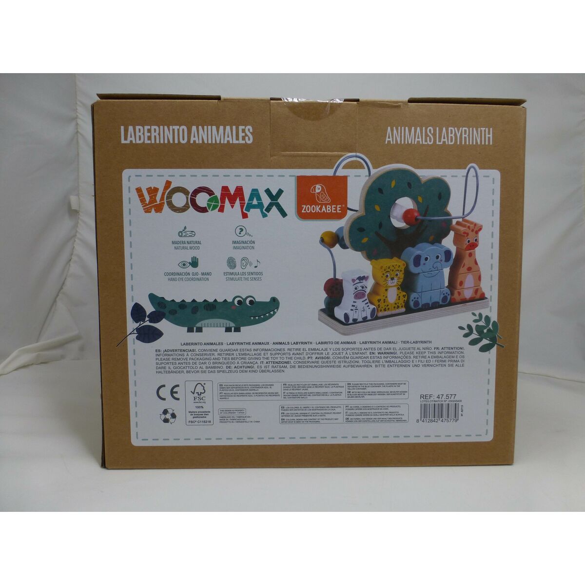 Färdighetsspel för bebisar Woomax djur 25 x 22 x 10 cm (6 antal) - 14