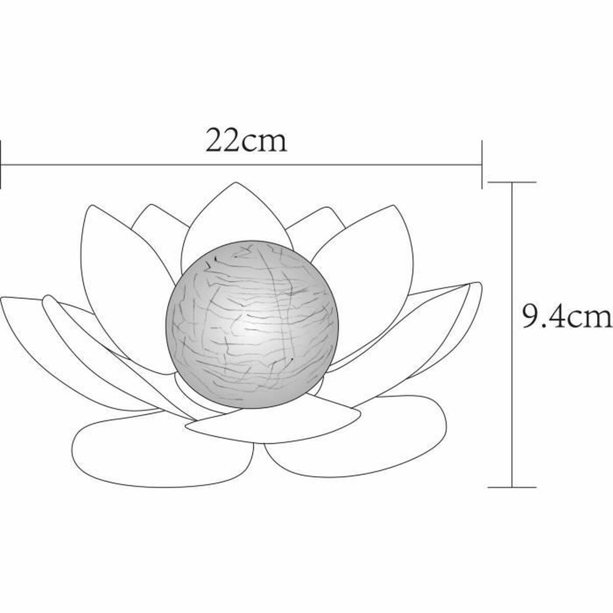 Bordslampa Galix Waterlily Grå - 3