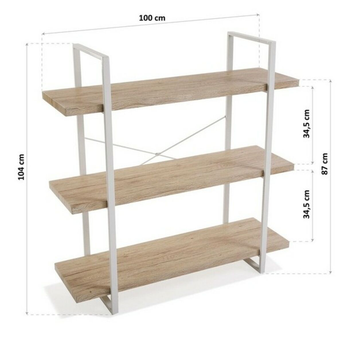 Bokhylla Versa Trä (33 x 104 x 100 cm) - 4