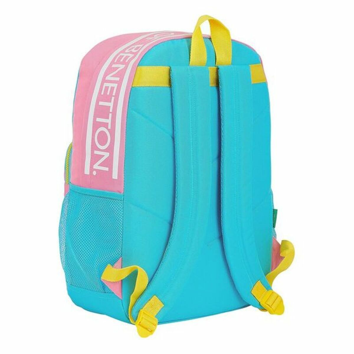 Laptopryggsäck Benetton Color Block 15,6'' Gul Rosa Turkos - 2