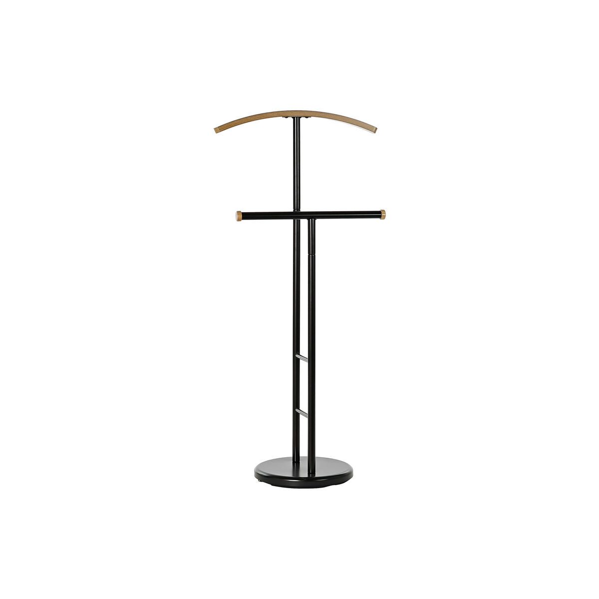 Klädhängare DKD Home Decor Svart Naturell Trä Metall 46 x 28 x 105 cm - 3