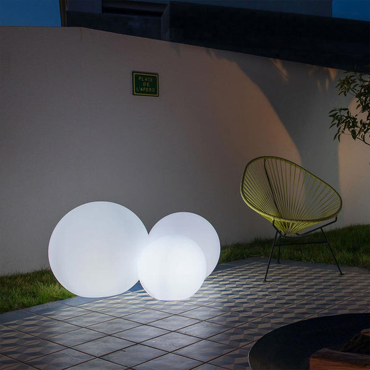 Ljusboll utomhus Lumisky Bobby Vit Ø 60 cm E27 - 10