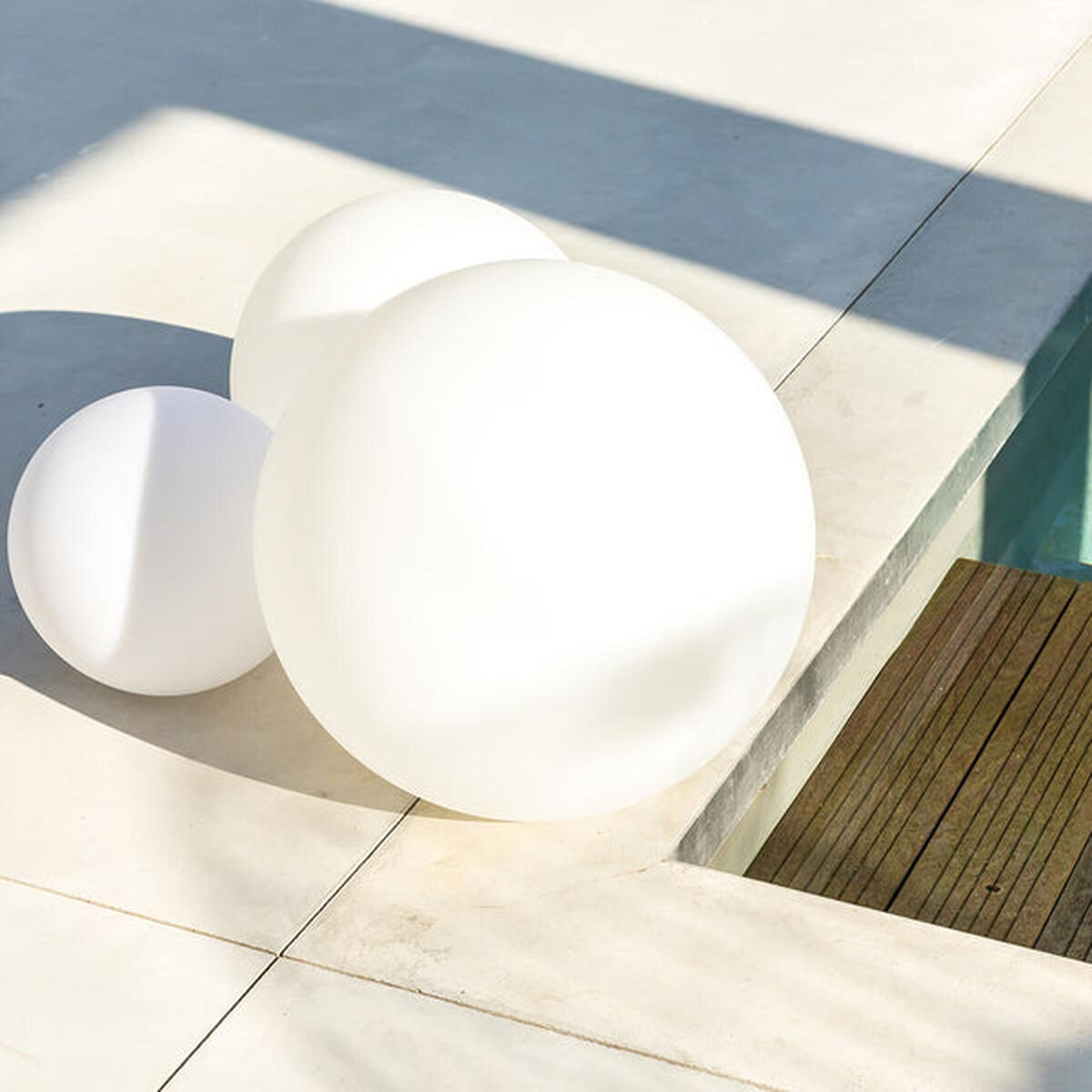 Ljusboll utomhus Lumisky Bobby Vit Ø 60 cm E27 - 7