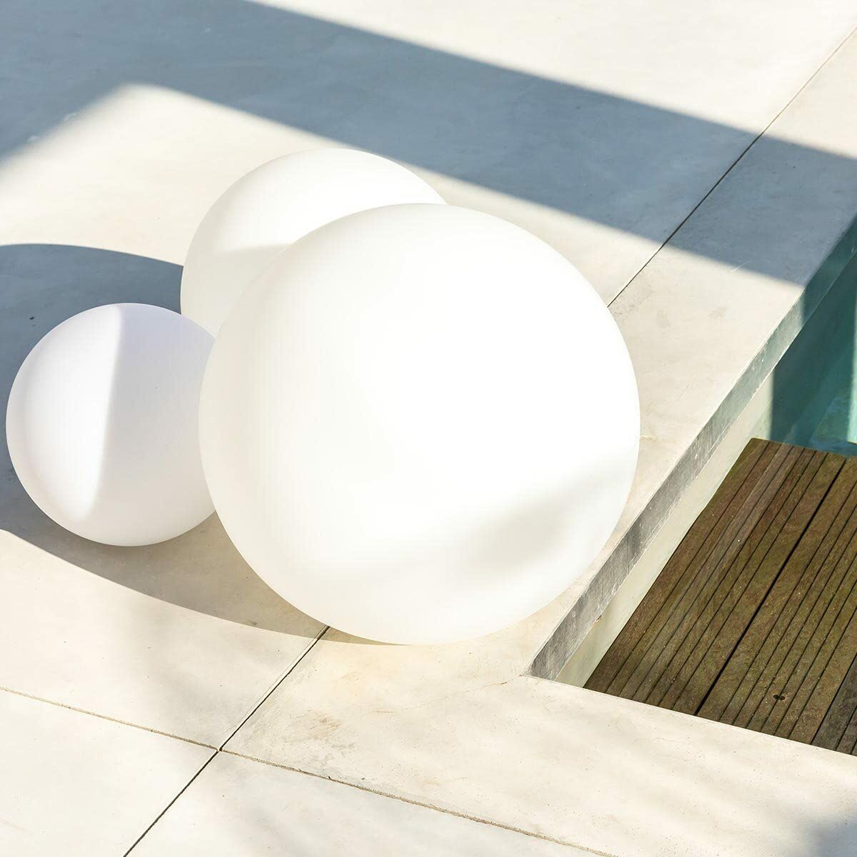 Ljusboll utomhus Lumisky Bobby Vit Ø 60 cm E27 - 5