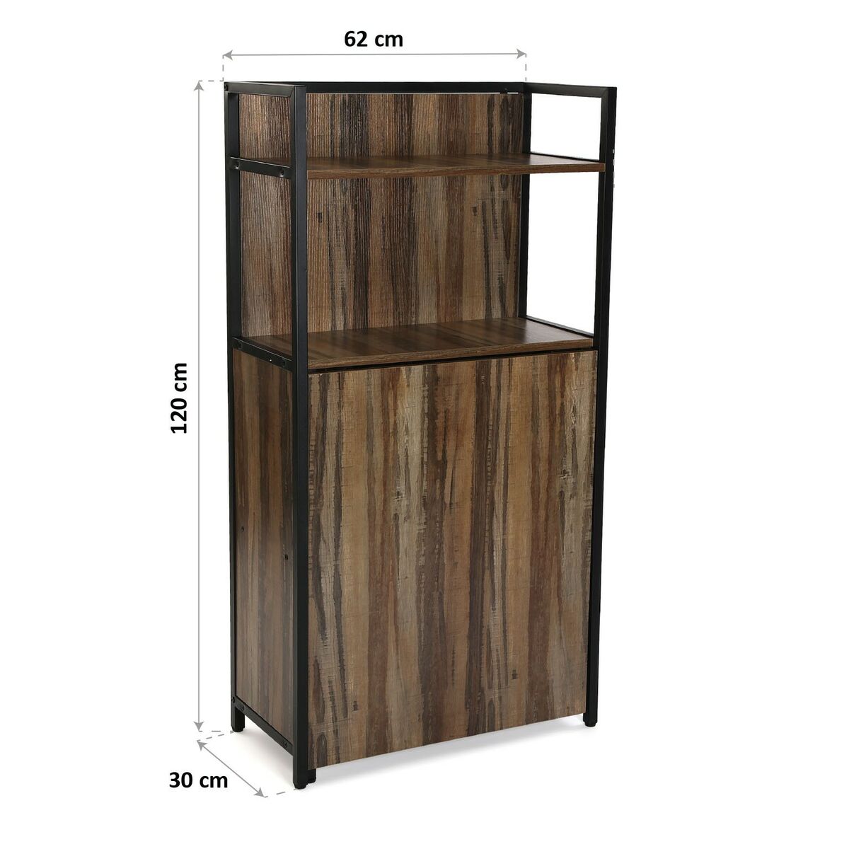 Bokhylla Versa 10330150 Fällbord Metall Trä MDF (60 x 30 x 120 cm) - 4