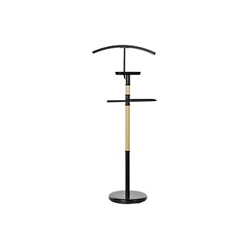 Klädhängare DKD Home Decor Svart Naturell Metall Gummiträ 47 x 28 x 111 cm