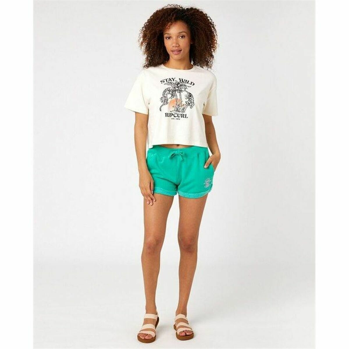 T-shirt med kortärm Rip Curl Stay Wild  Vit - 5