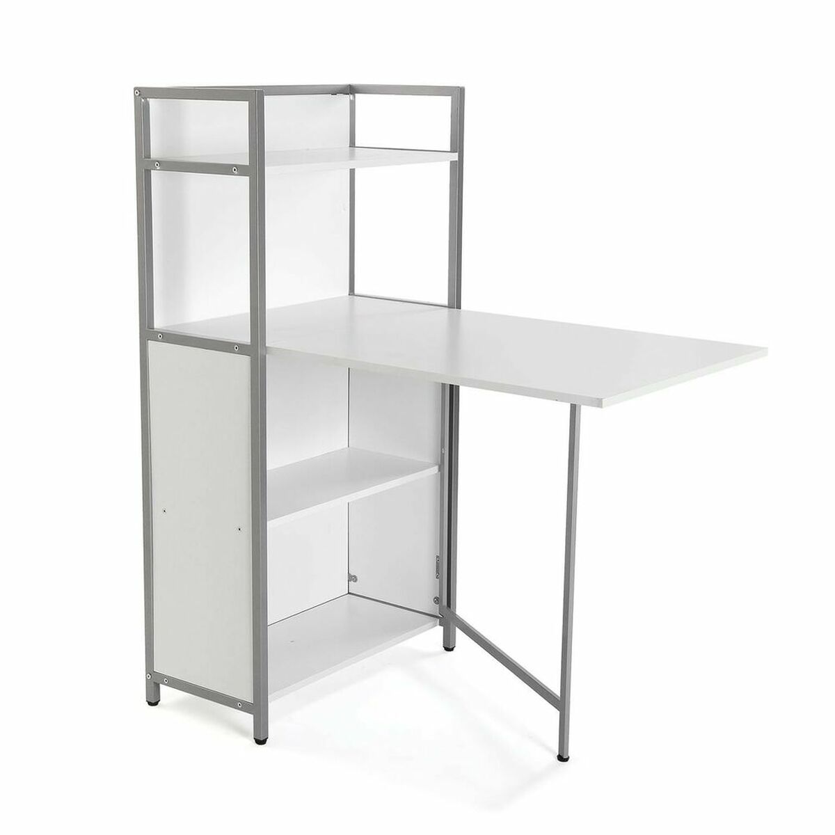 Bokhylla Versa 10330152 Vit Fällbord Metall Trä MDF (60 x 30 x 120 cm)