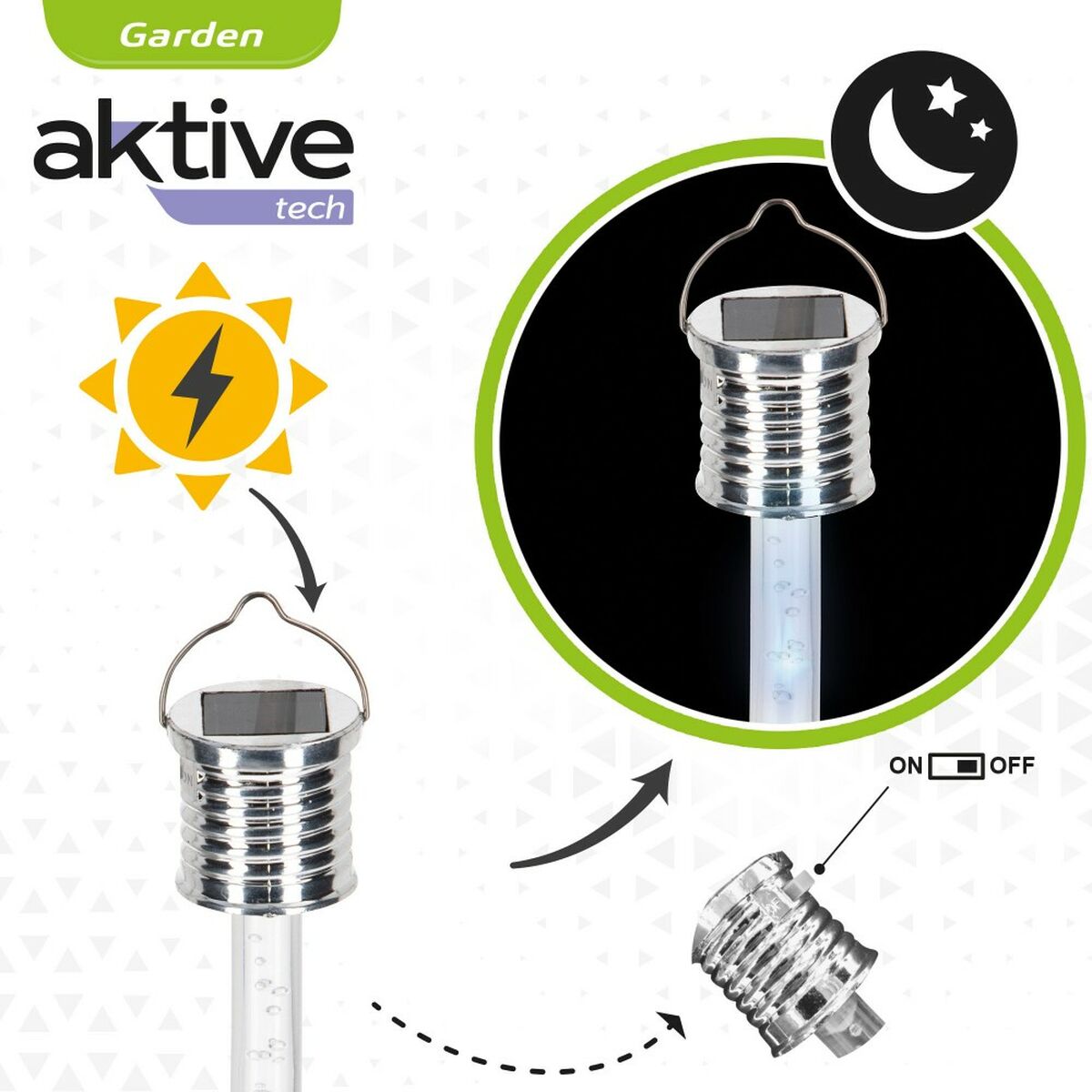 Solcellslampa Aktive 3 x 17,5 x 3 cm (24 antal) - 5