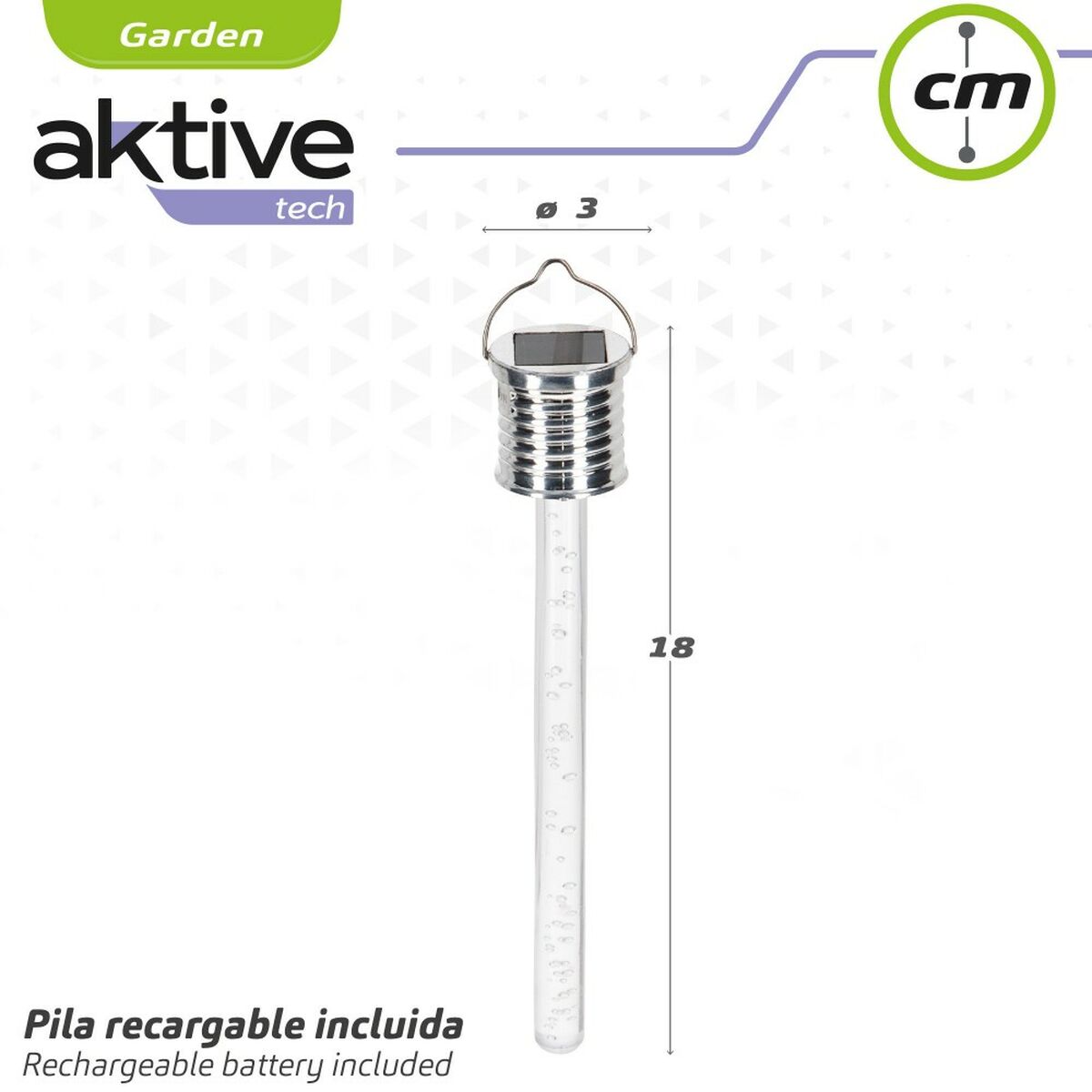 Solcellslampa Aktive 3 x 17,5 x 3 cm (24 antal) - 6