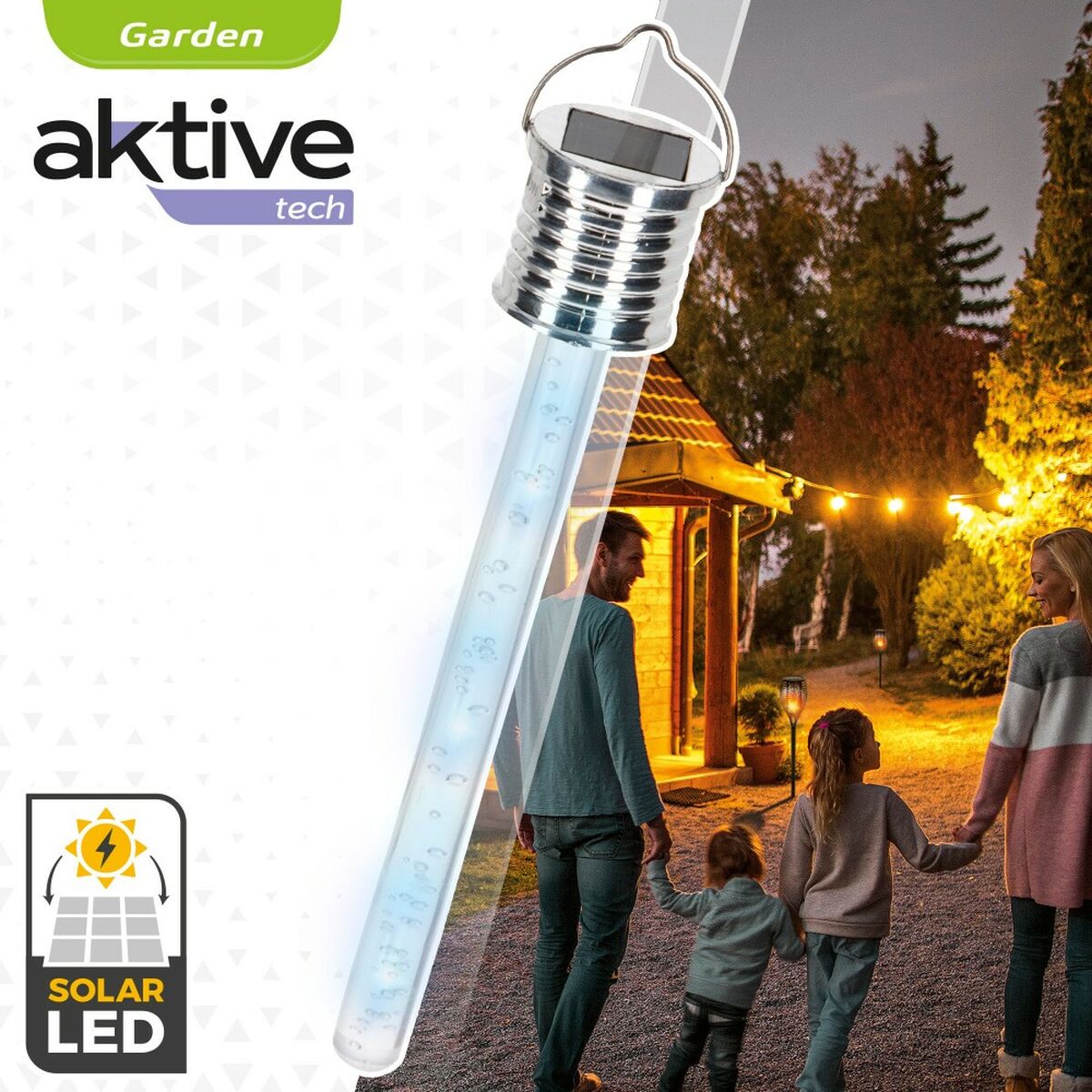Solcellslampa Aktive 3 x 17,5 x 3 cm (24 antal) - 3