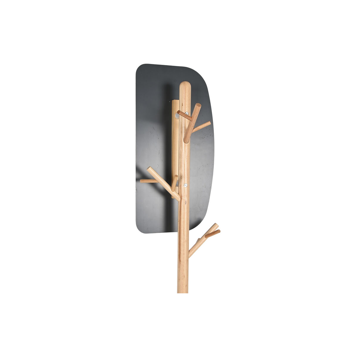 Hattställ Home ESPRIT Vit Naturell Trä Metall Scandi 33 x 33 x 185 cm - 4
