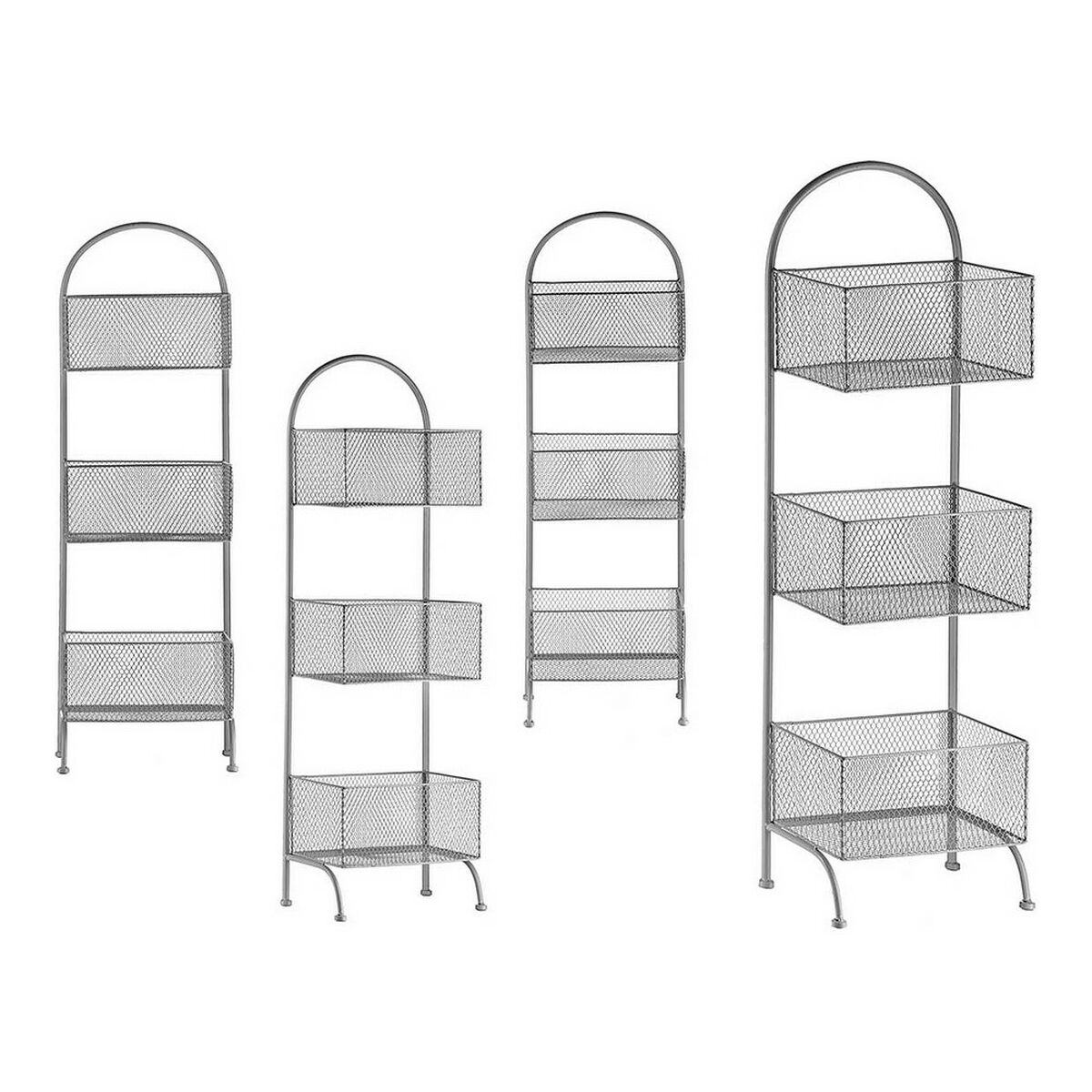 Bokhylla Gift Decor Silvrig Silver Metall 20 x 99 x 32,5 cm - 2