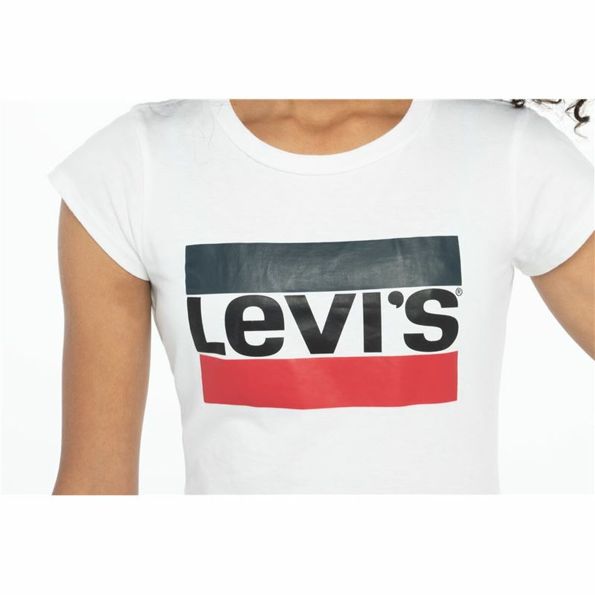 T-shirt med kortärm Barn Levi's Sportswea Vit - 5