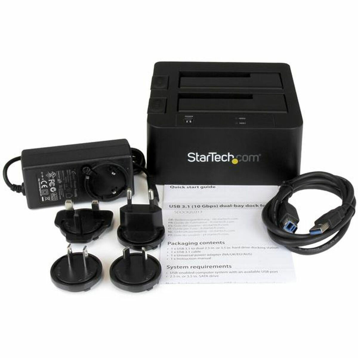 Bas Startech SDOCK2U313           Hårddisk - 12