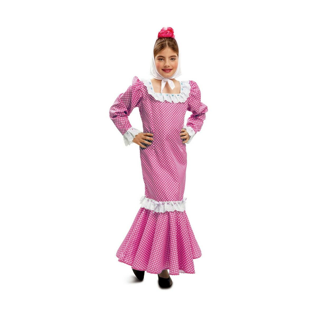 Maskeraddräkt för barn My Other Me Kvinna från Madrid Rosa (4 Delar)