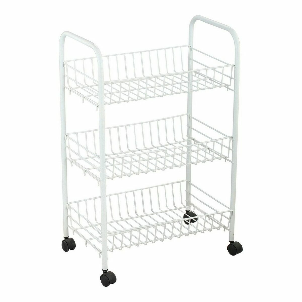 Grönsaksvagn Confortime Vit Metall 3 Hyllor 40 x 26 x 62 cm (6 antal) - 3