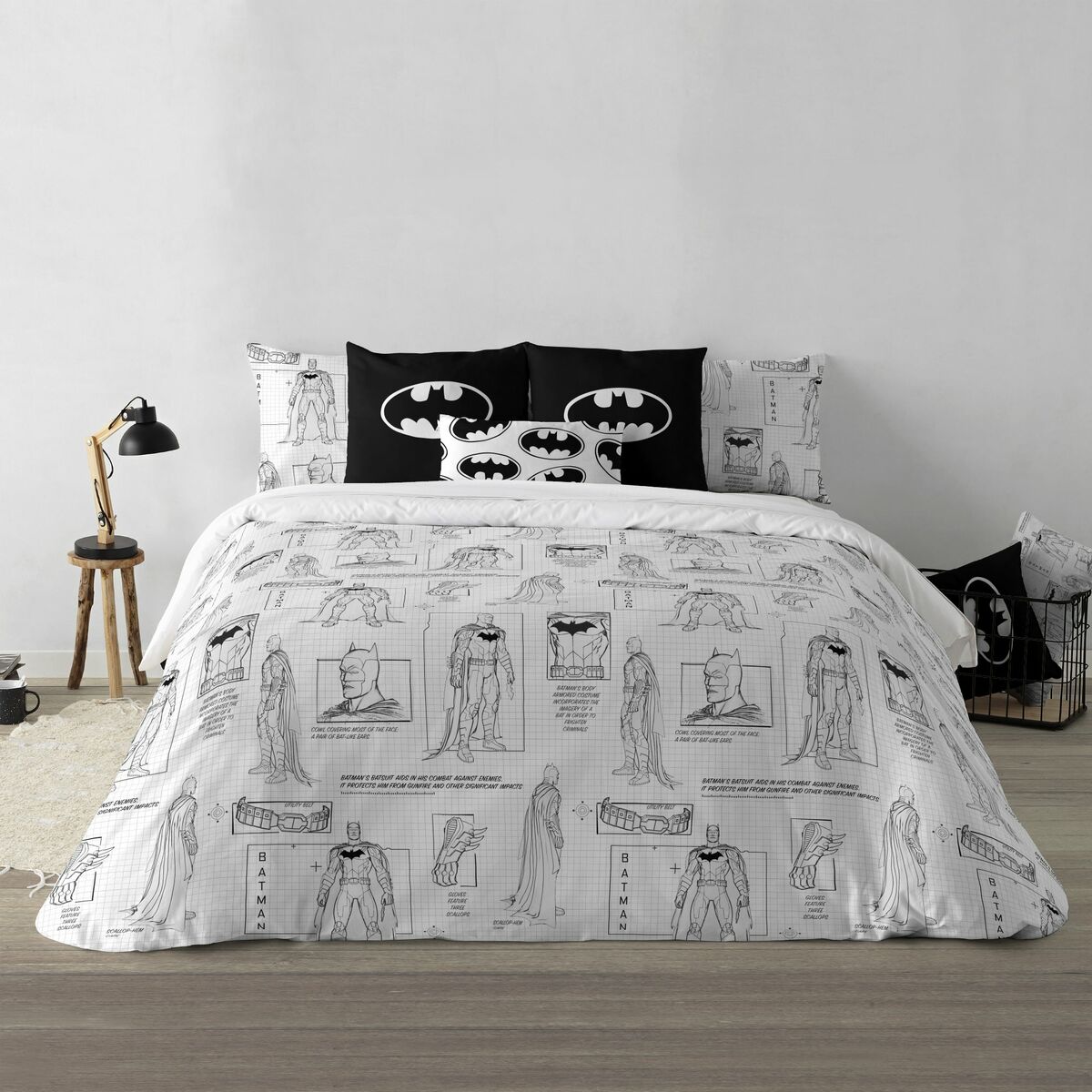 Påslakan Batman Features Multicolour 175 Trådar 140 x 200 cm - 4