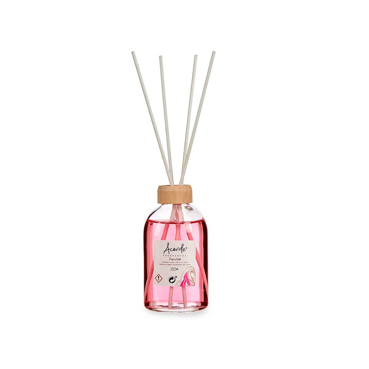 Parfympinnar Acorde Jordgubbe Tjock Vaniljsås 100 ml (12 antal) - 2