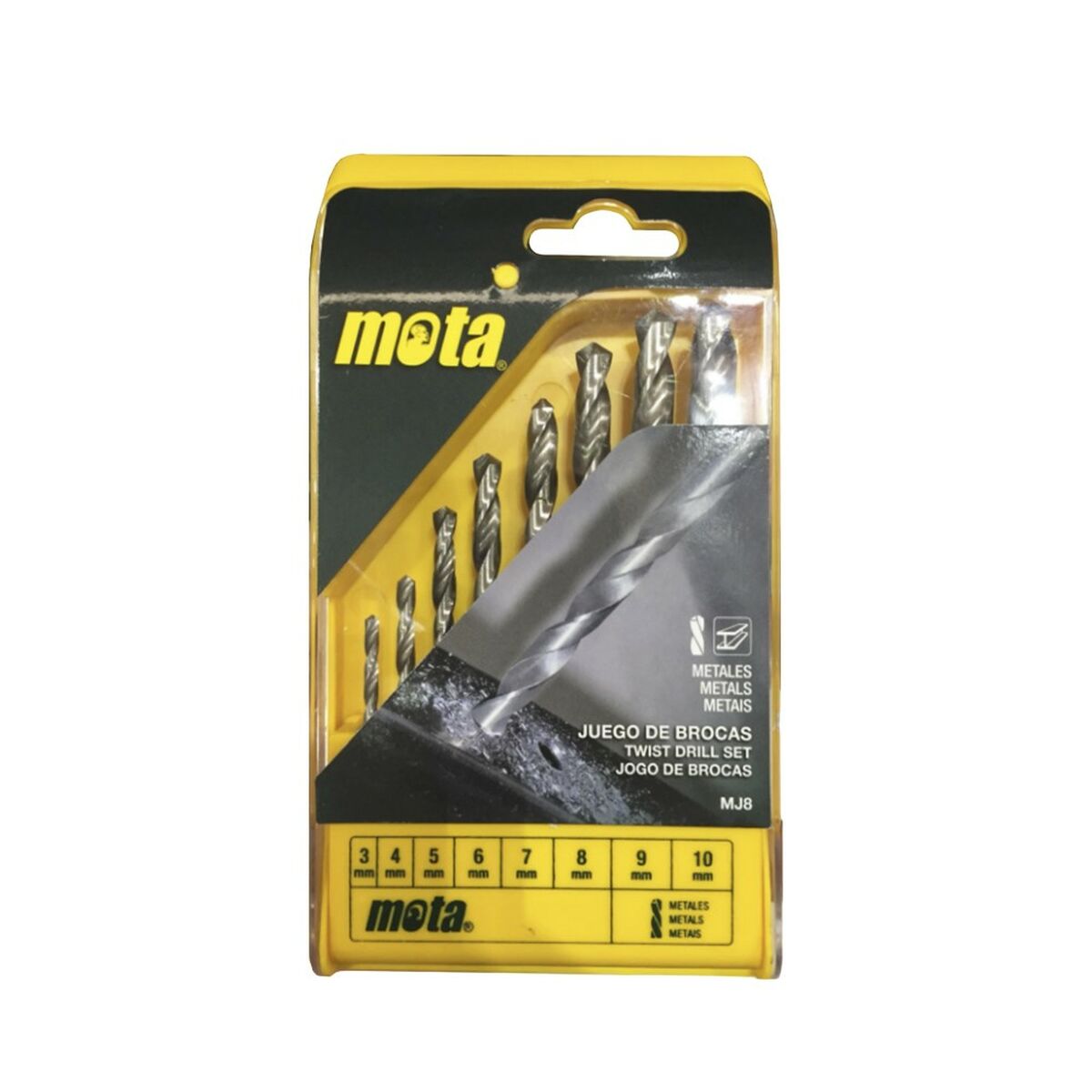 Spolset Mota mj8 Putsa Metall 8 Delar Tungsten