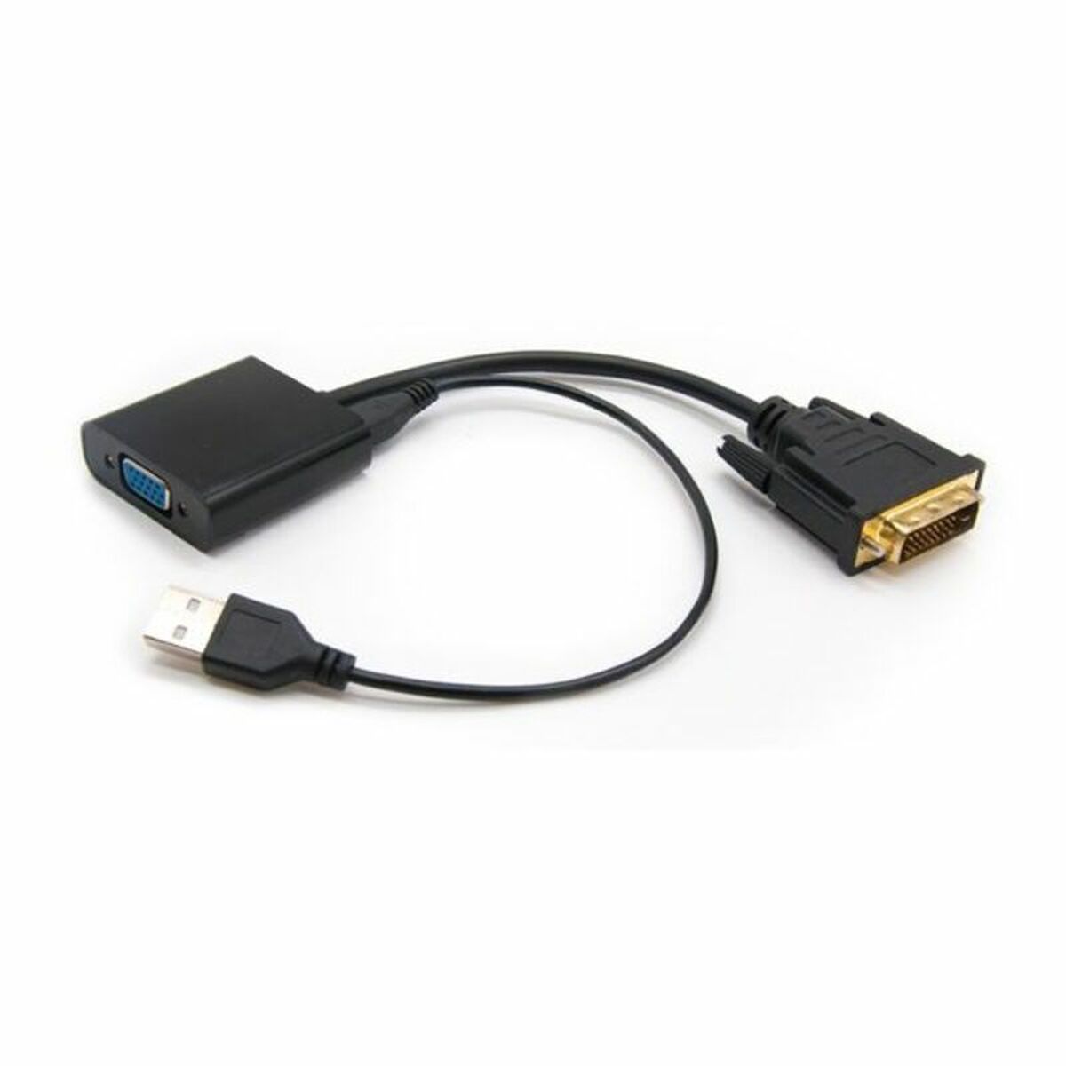 DVI till VGA Adapter NANOCABLE 10.16.2008-BK Svart - 2