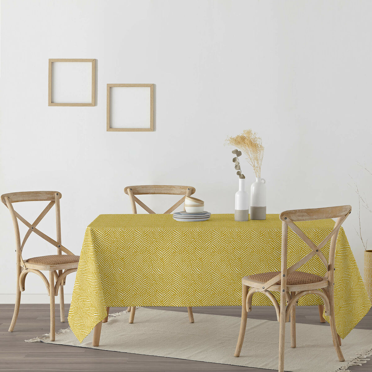 Fläckresistent bordsduk Belum Alejandria Senap 300 x 150 cm - 3