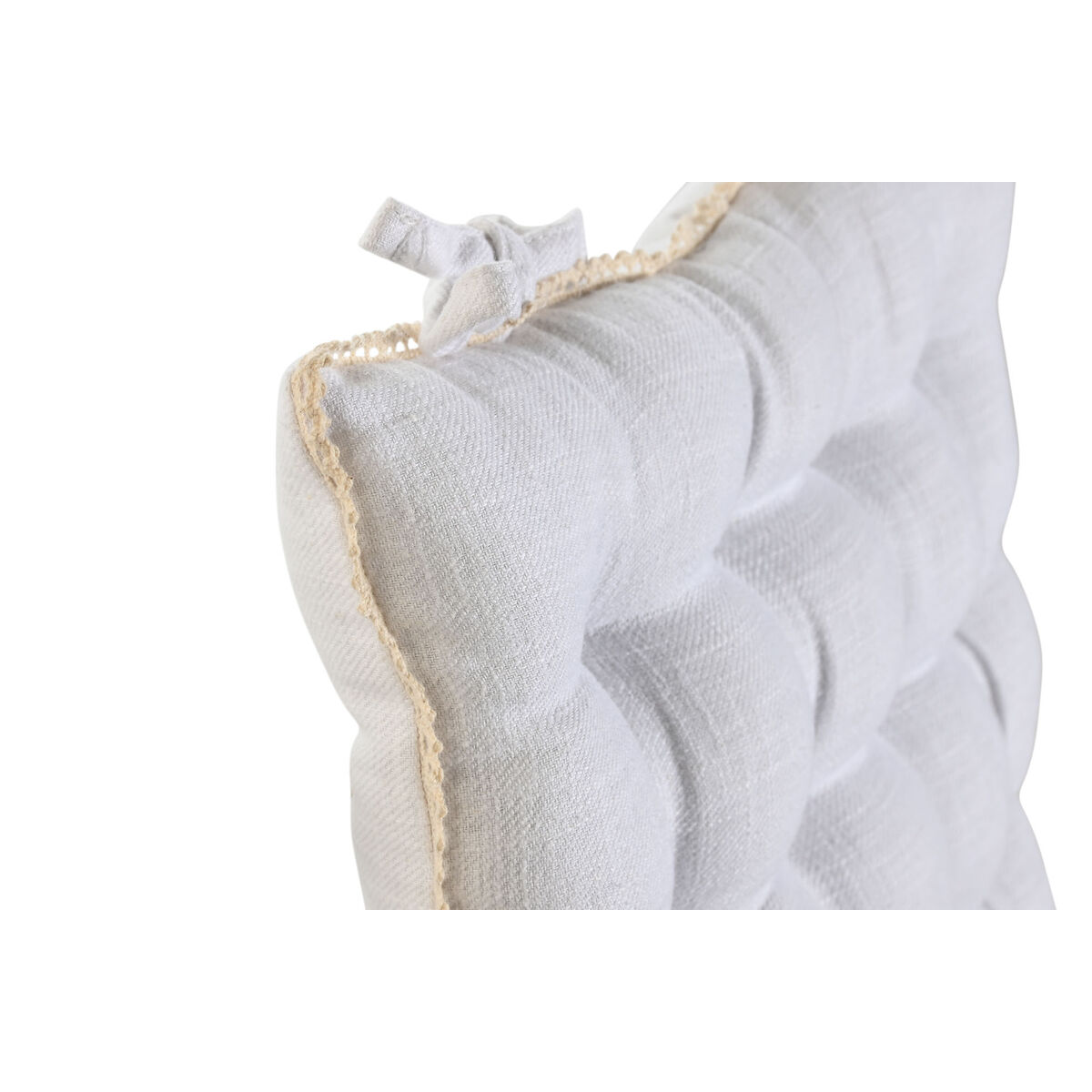 Stolsdyna Home ESPRIT Vit 42 x 42 x 6 cm - 2