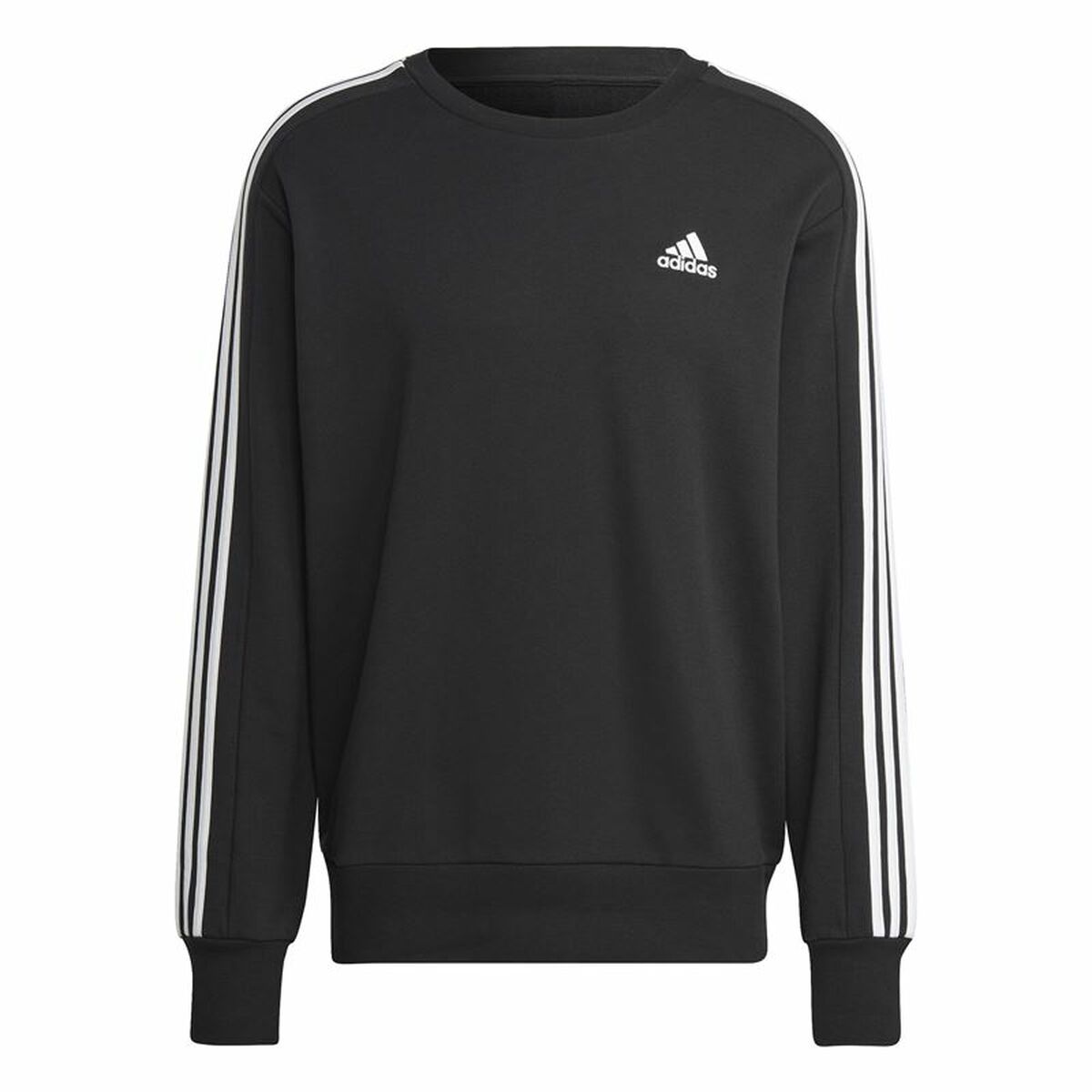 Tröja utan huva Herr Adidas 3S Ft Svart