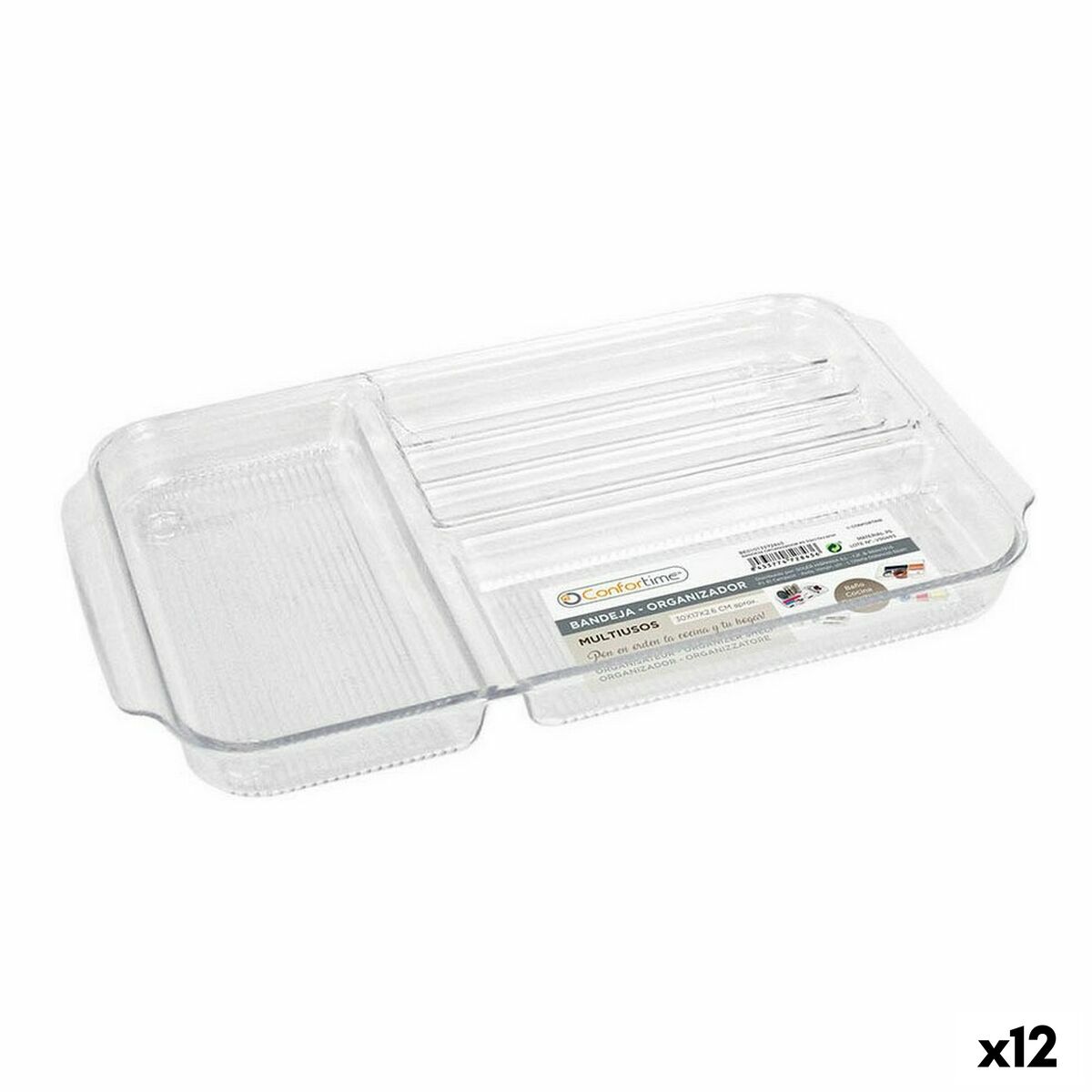 Bricka med fack Confortime polystyren 30 x 17,7 x 2,6 cm 12 antal (30 x 17 x 2,6 cm) - 6