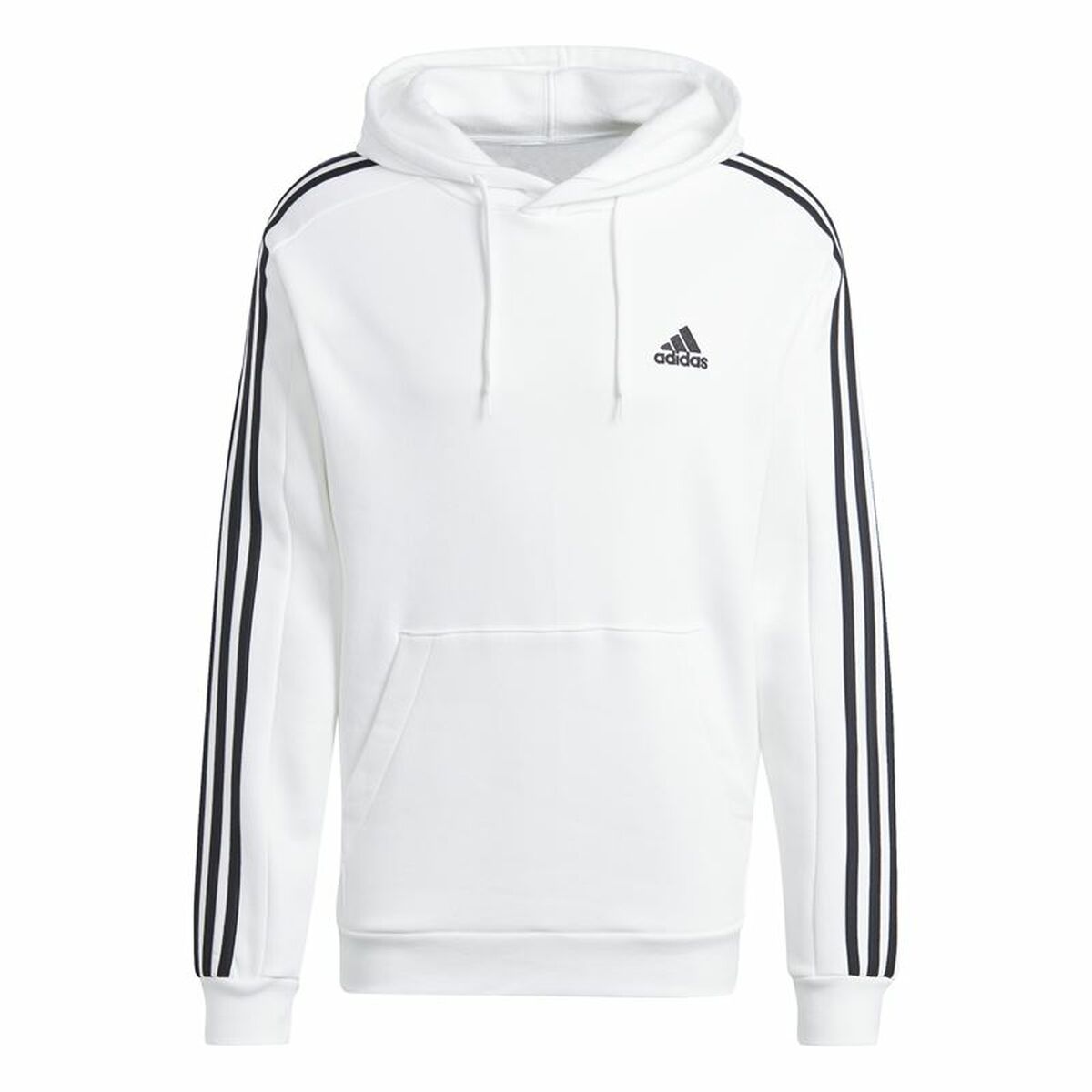 Tröja med huva Herr Adidas 3S Fl Hd Vit XL