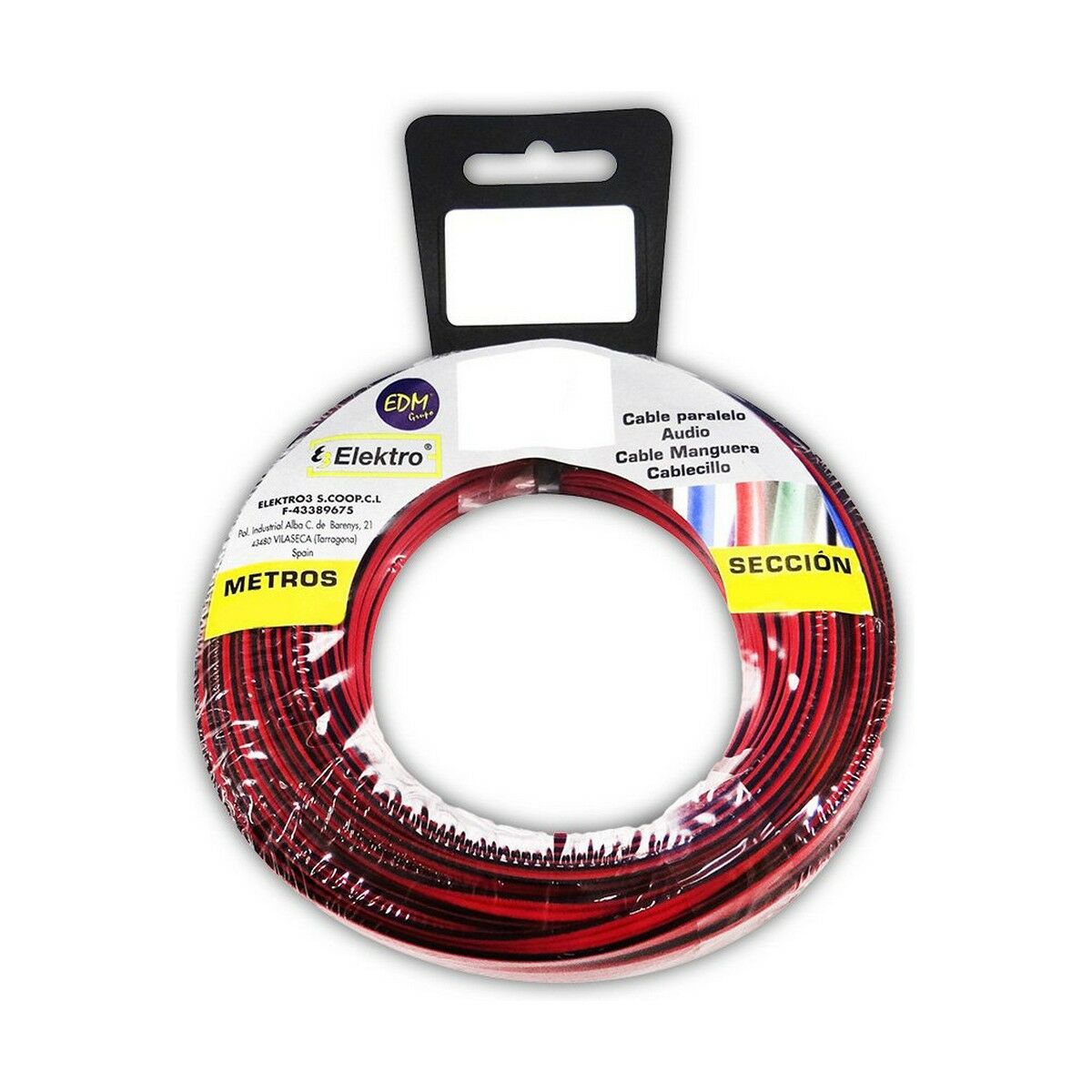 Ljudkabel EDM 28042 Svart Röd Röd/Svart 2 x 0,75 mm 20 m - 3
