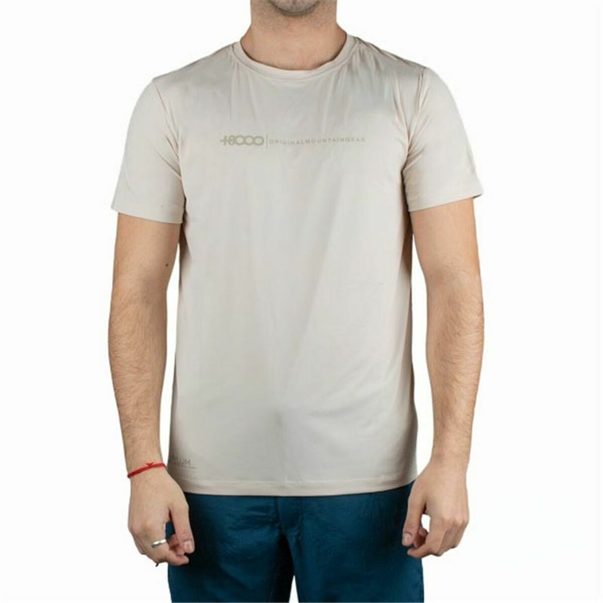 T-shirt med kortärm Herr +8000 Uvero Beige - 3
