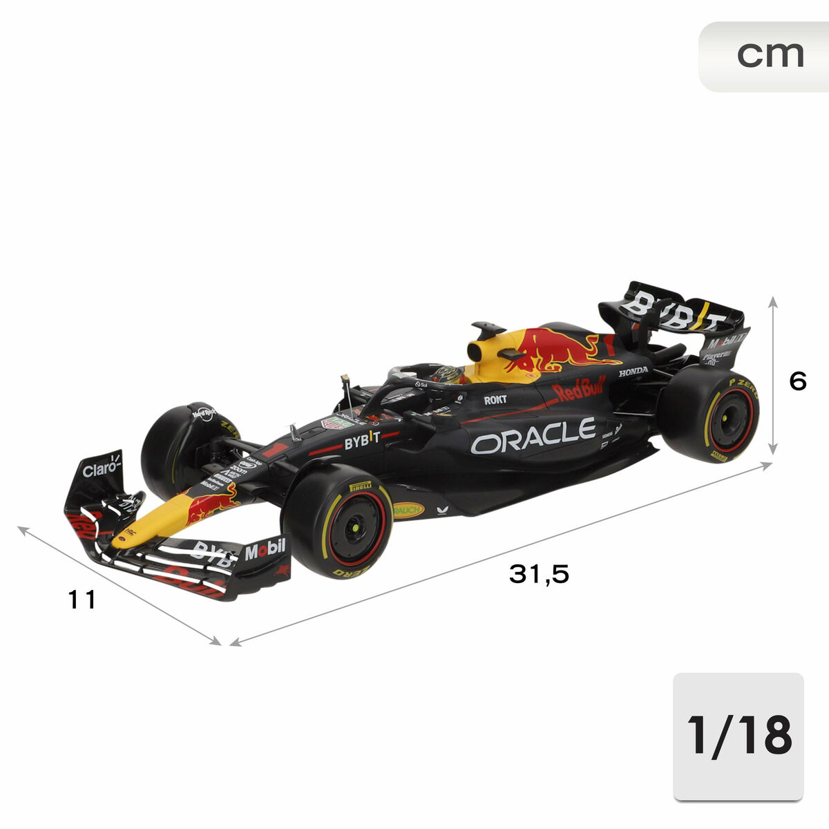 Bil Bburago F1 Race Oracle Red Bull Racing RB19 1:18 - 4