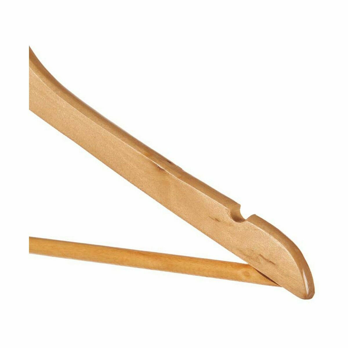 Klädhängarset Naturligt brunt Trä 45.5 x 21,5 x 1 cm (4 antal) - 4