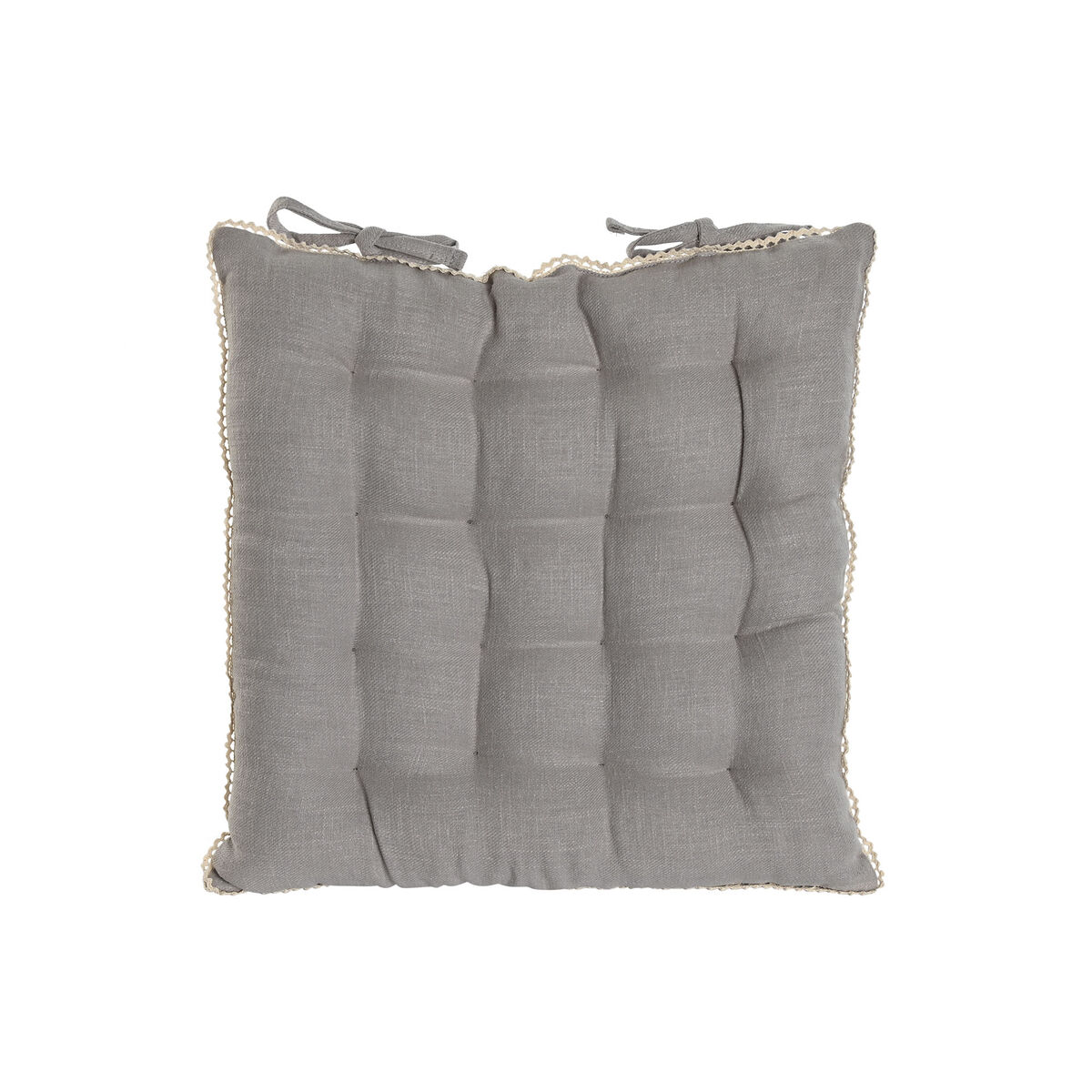 Stolsdyna Home ESPRIT Ljusgrå 42 x 42 x 6 cm - 3