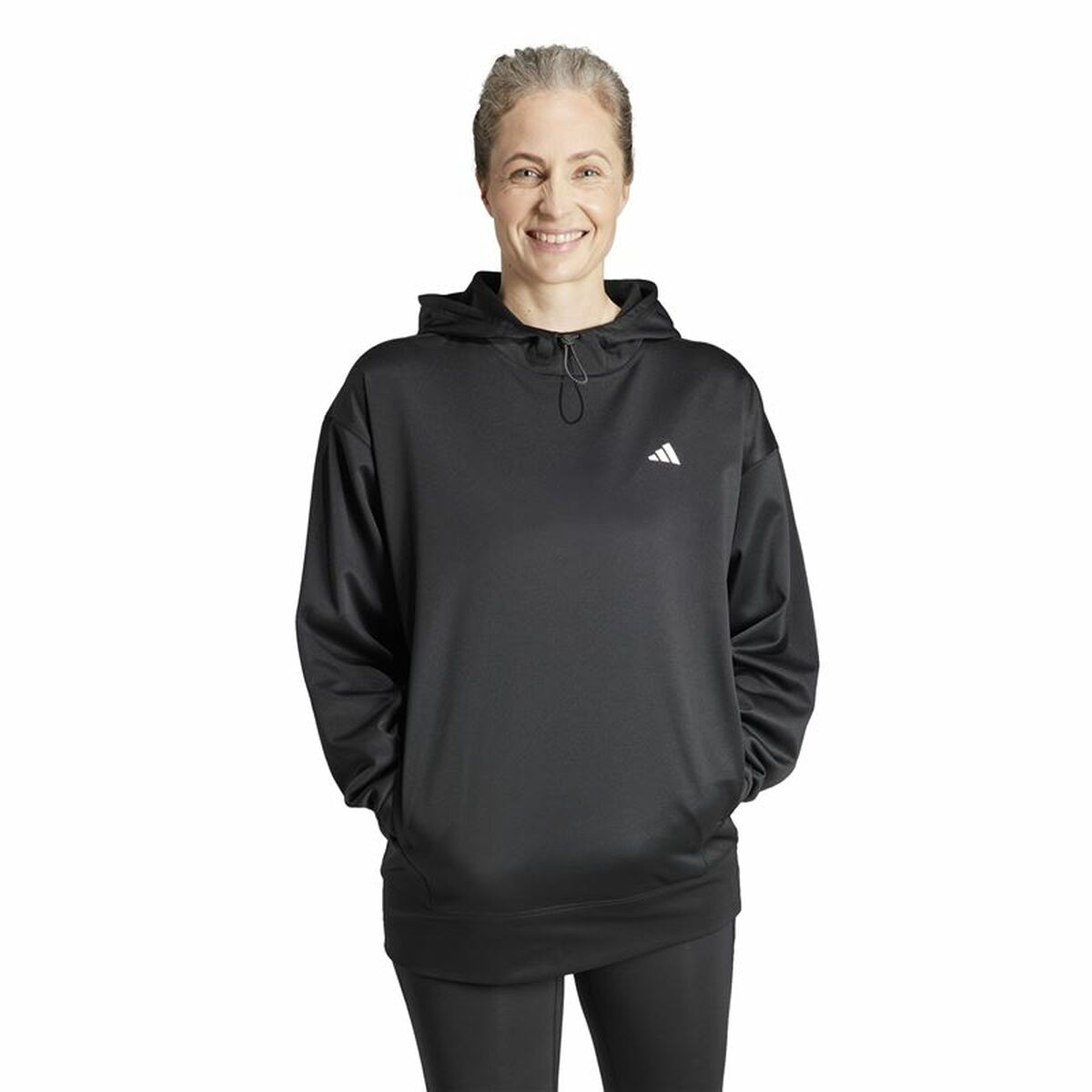 Tröja med huva Dam Adidas Game and go Hoodie Mujer Svart - 2