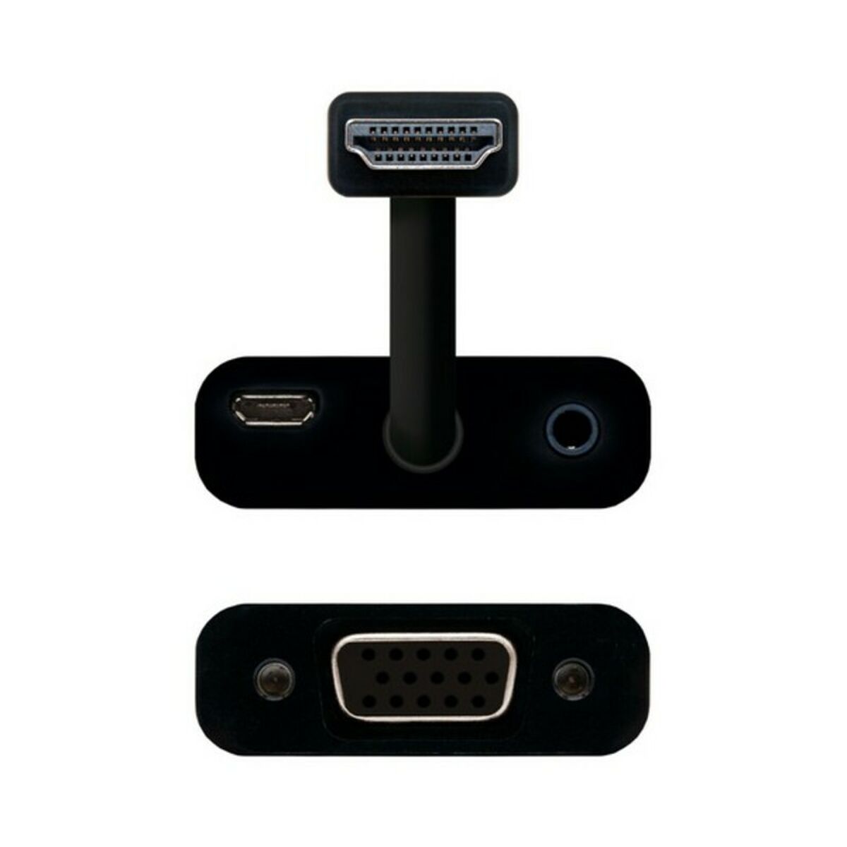 HDMI till SVGA med Audio Adapter NANOCABLE 10.16.2001-BK Svart (10 cm + 1 m) - 2