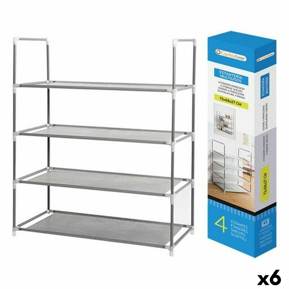 Bokhylla Confortime 72 x 58 x 27 cm (6 antal) - 3