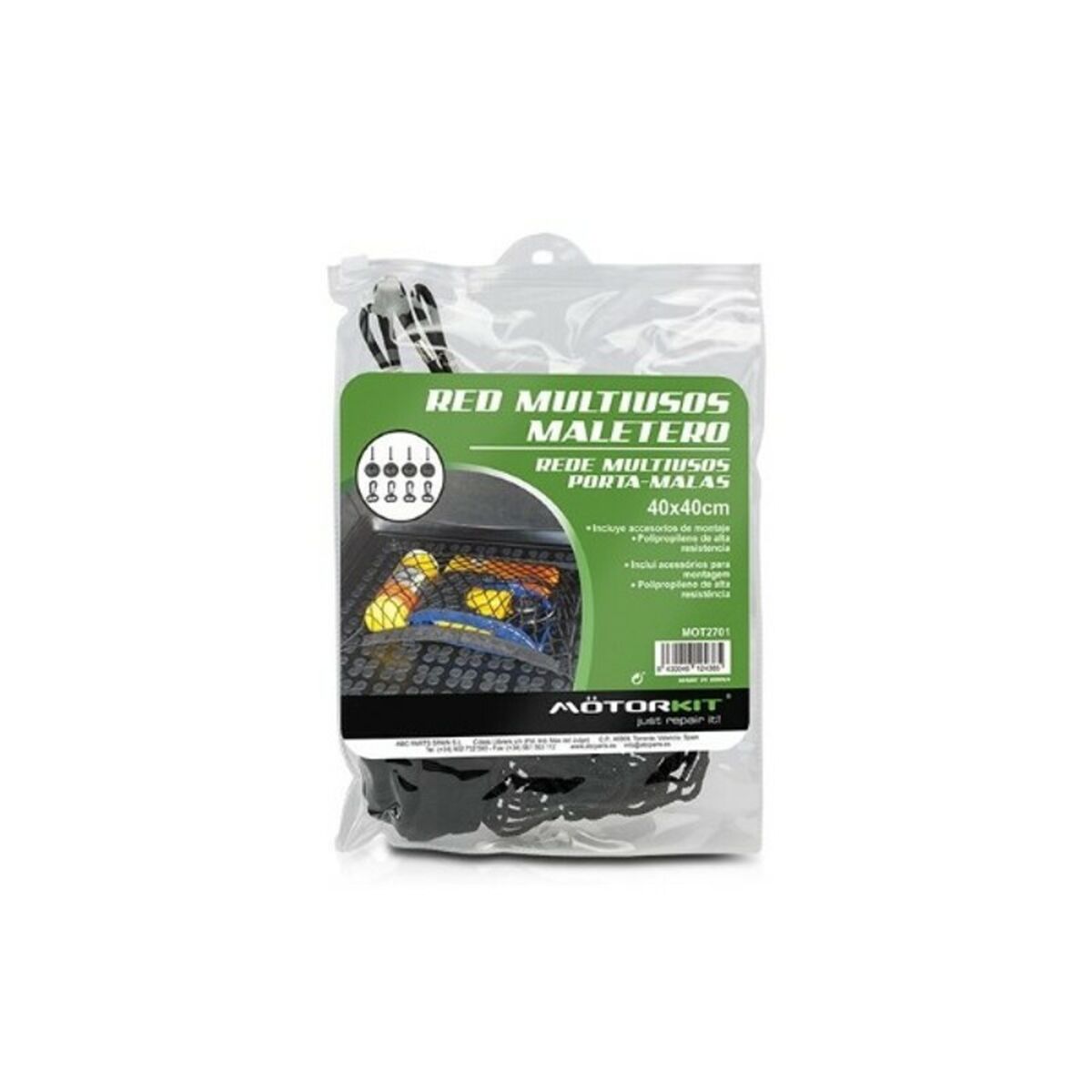 Nät för bagageutrymme Motorkit (40 x 40 cm) - 6