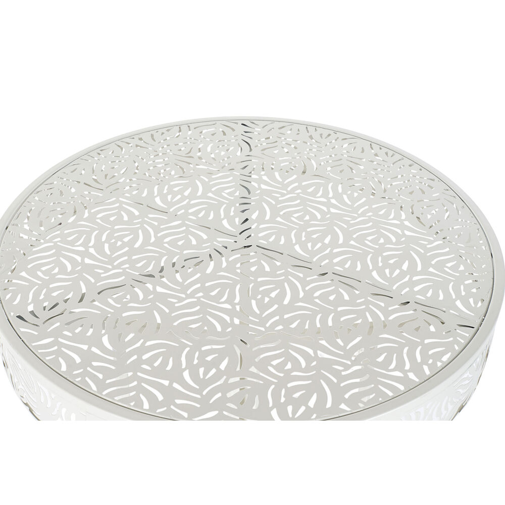 Sidobord DKD Home Decor Metall Vit (60 x 60 x 70 cm) - 3