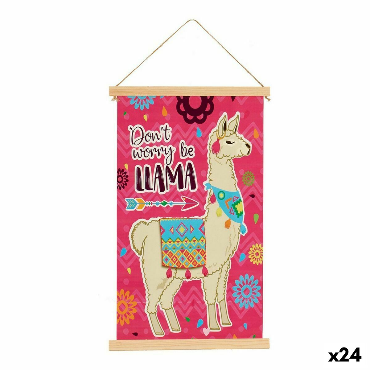 Kanvas Gift Decor 1 x 54 x 33 cm Lama (24 antal)