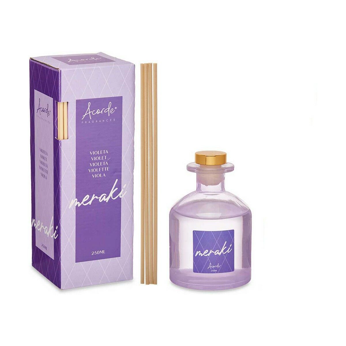 Parfympinnar Acorde Violett 250 ml (6 antal) - 8