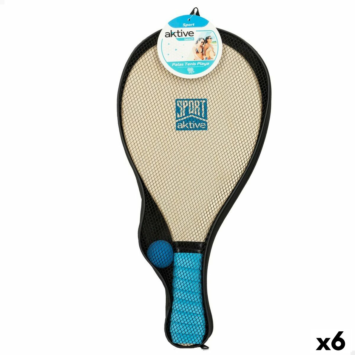 Strandspadar med boll Aktive 20 x 44 x 1 cm (6 antal) - 2