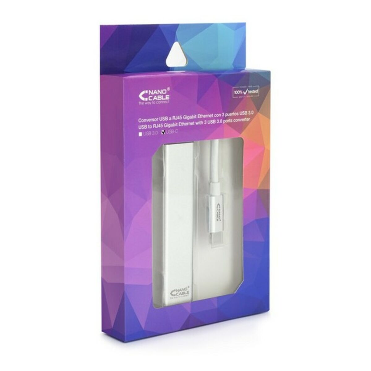 USB 3.0 till Gigabit Ethernet-adapter NANOCABLE 10.03.0404 Silvrig - 2
