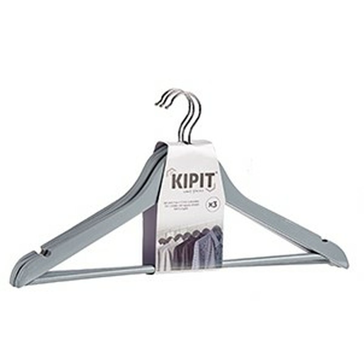 Klädhängarset Grå Trä (24 antal) - 6