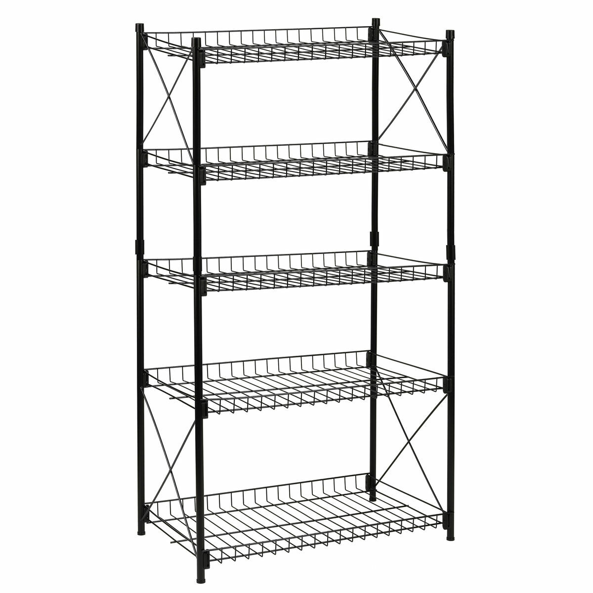 Bokhylla Confortime Metall Svart 52 x 34 x 110 cm (2 antal) - 2