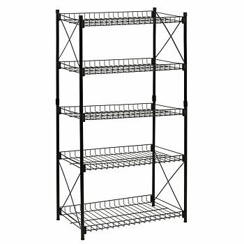 Bokhylla Confortime Metall Svart 52 x 34 x 110 cm (2 antal)