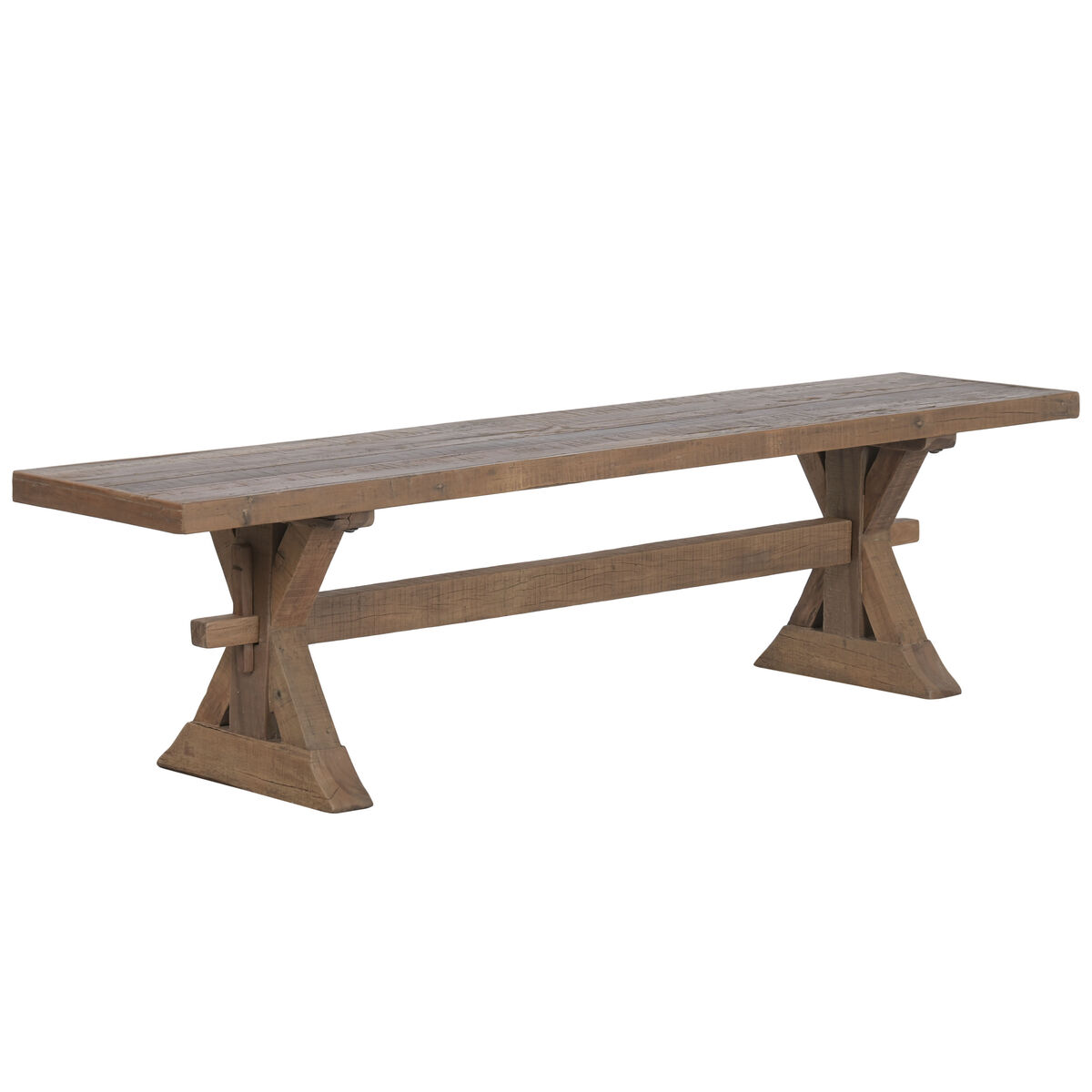 Bänk Home ESPRIT Naturell Återvunnet Trä 180 X 38 X 45 CM