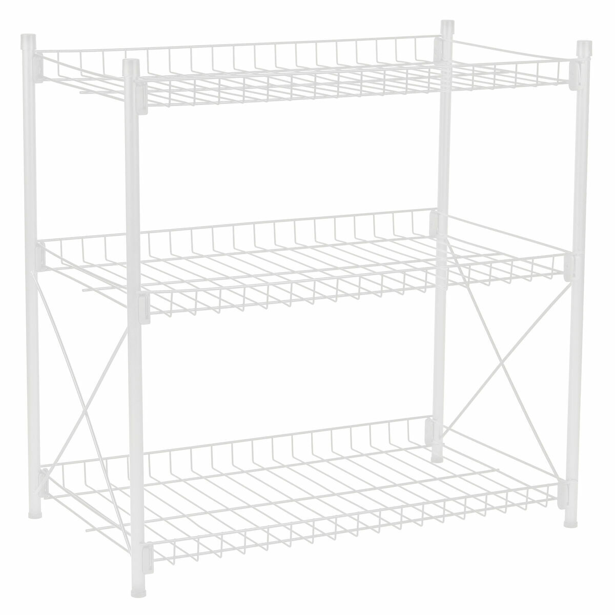 Bokhylla Confortime Metall Vit 52 x 34 x 55 cm (2 antal) - 4