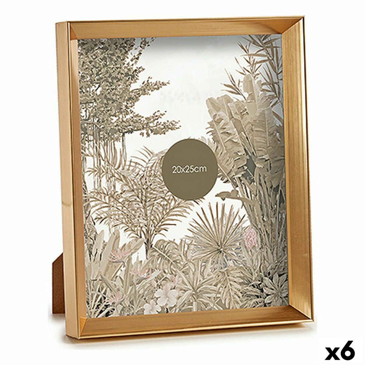 Fotoram Gift Decor Gyllene Glas Plast (6 antal)